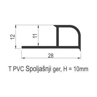 PVC lajsna za pločice JPL 10mm Bela 