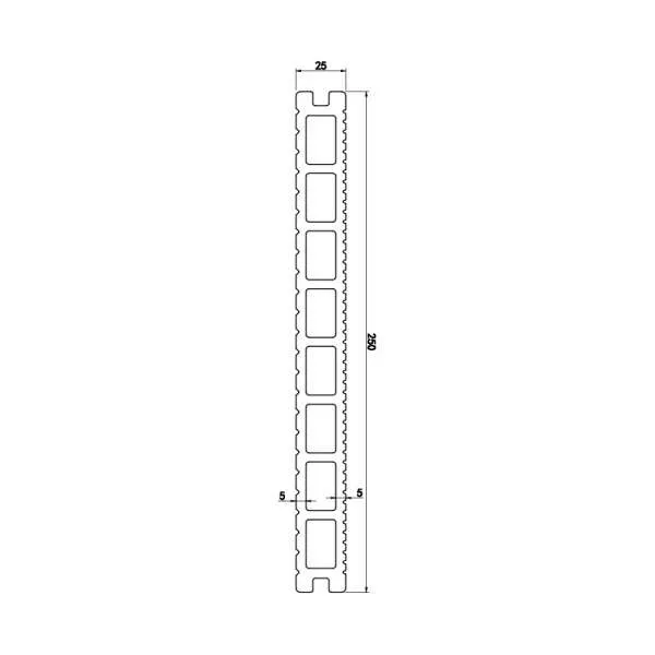 WPC deking Light Grey 290x25 