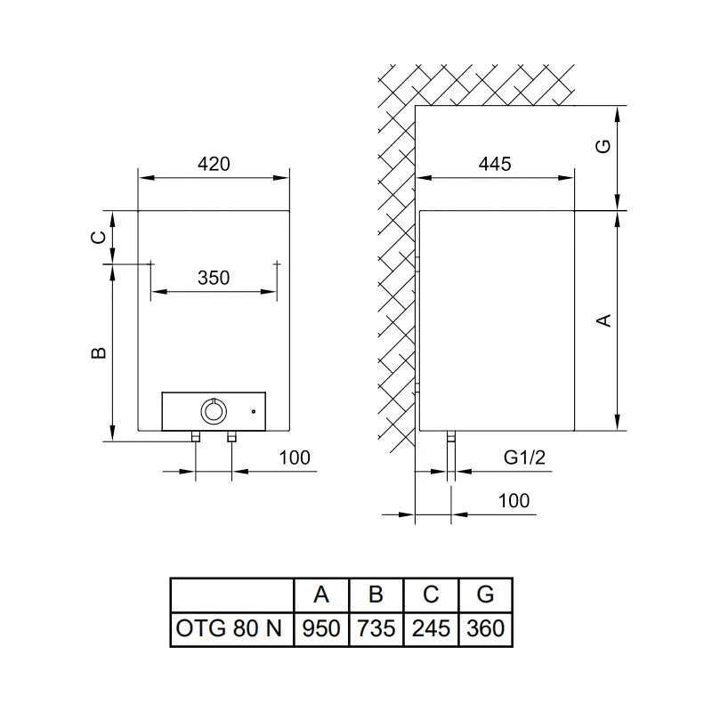 Gorenje bojler Simplicity 80L OTG slim 